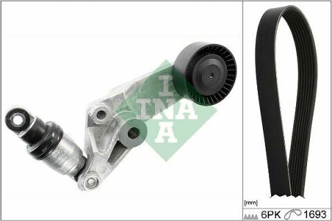 Комплект ремня генератора Toyota Corolla 1.4VVT-i/1.6VVT-i, 08/00 - 03/08, (6PK 1693)