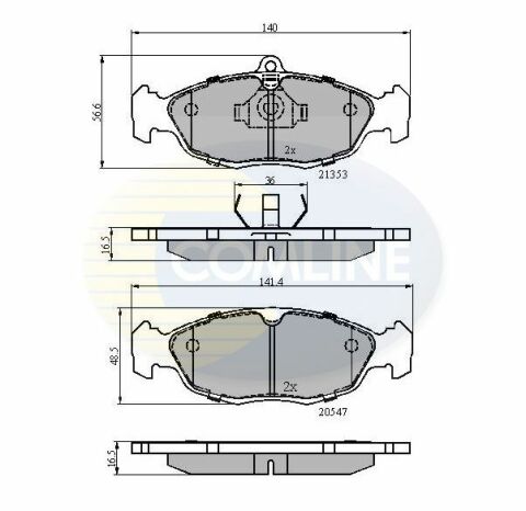 CBP0134 Comline - Гальмівні колодки до дисків