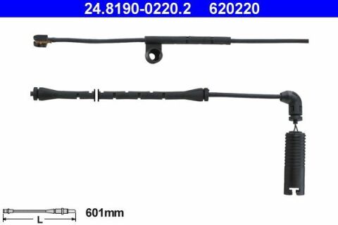 Датчик зносу гальмівних колодок (передніх) BMW 3 (E46) 98-05 (L=601mm)