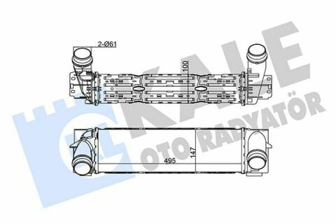 KALE BMW Интеркулер X3 F25,X4 F26 3.0d 11-