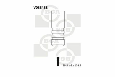 Клапан выпуск. A3/A4/A6/OCTAVIA/GOLF IV/PASSAT 1.8/2.8D 94-08