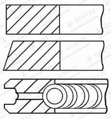 Кольца поршневые Opel Astra/Vectra 91-05 (83mm/+0.5) (2-2-3)