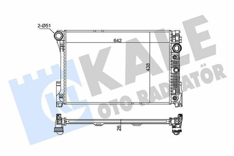 KALE DB Радиатор охлаждения C-Class W204,E-Class W212 1.8/3.5 07-