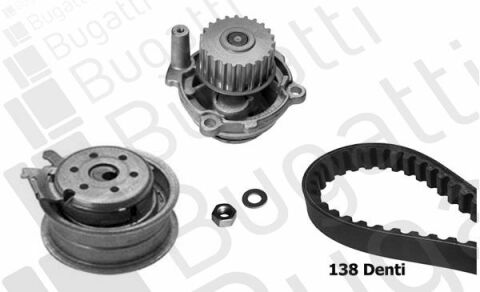 Комплект ГРМ (насос + ремінь + ролик + кріплення) 1,6 A3/A4 VW Golf IV 1,6/2,0 SKODA 1,6/2,0 SEAT AUDI