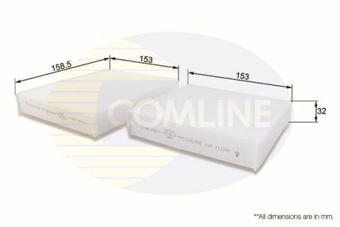 EKF101 Comline - Фильтр салона (аналог WP9256/LA191/S)