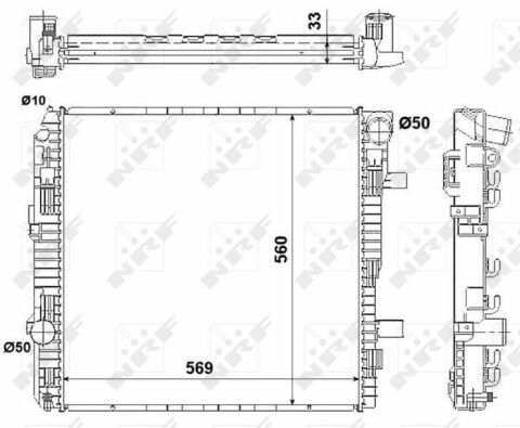 Радиатор охлаждения MB Atego 815-1215 (-AC)