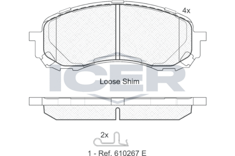 Колодки тормозные (передние) Subaru Impreza 99-/Forester 07-/Legacy 03-