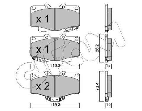 Тормозные колодки пер. Land Cruiser/Hilux/4 Runner/Taro 89-