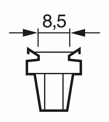 Автолампа 12V 1.2W B8.5d Black (в щиток приладів)