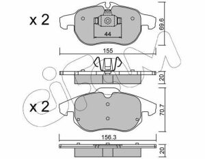 Гальмівні передні колодки Vectra C, Astra H, Zafira B FIAT Croma 05-SAAB 9-3 OPEL