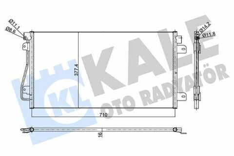 KALE RENAULT Радіатор кондиціонера Master II, Opel Movano 00-