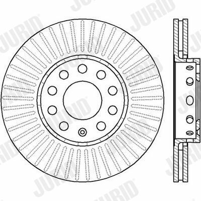 Диск тормозной передніpassat,skoda superb 00-