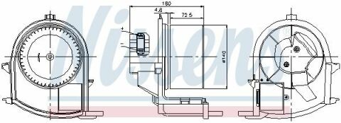 Вент.печки RN CLIO II(01-)1.0 i 16V(+)[OE 7701049076]