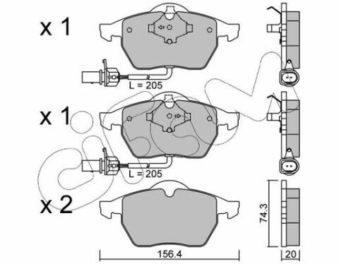Гальмівні колодки пер. Passat B5/Audi A4/A6 00-05 Гальмівні колодки пер. Passat B5/Audi A4/A6 00-05