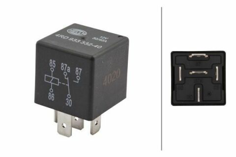 Реле рабочего тока 12V, 30A/40A 5 пол.