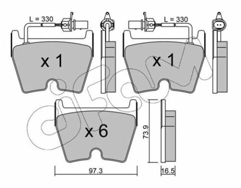 Колодки гальмові передні Phaeton 02-, AUDI, LAMBORGHINI VW