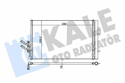 KALE BMW Радиатор кондиционера с осушителем X3 F25,X4 F26 12-