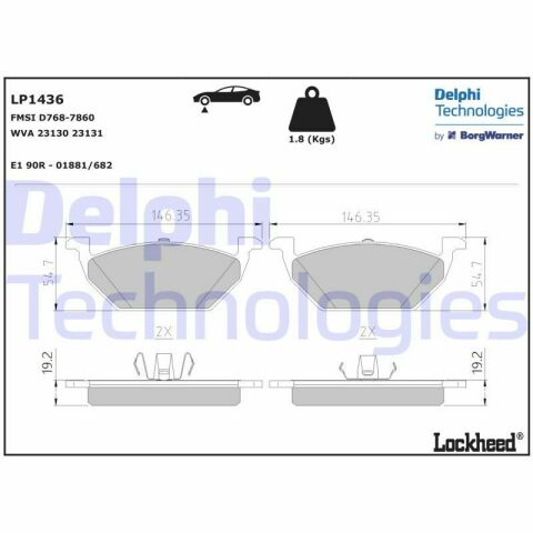 Колодки тормозные (передние) Audi A3 97-03/Skoda Fabia I/VW Golf 97-08 (Continental)