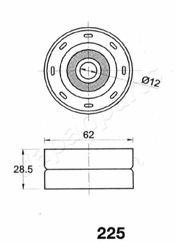 Ролик натягувача ременя avensis,camry,carina e,corolla 1.8/2.2d