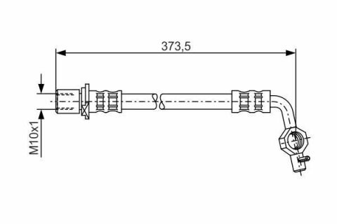 Шланг гальмівний передній лівий TOYOTA HIACE -04