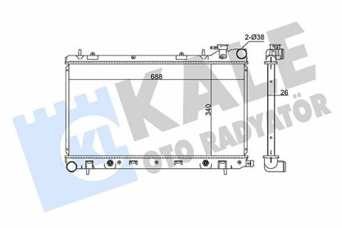 KALE SUBARU Радиатор охлаждения с АКПП Forester,Impreza 1.6/2.0 92-