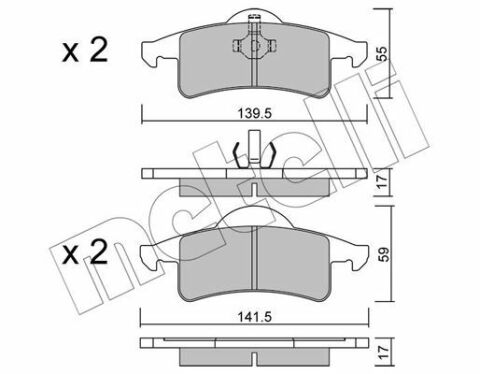 Тормозные колодки (задние) Jeep Grand Cherokee II 99-05