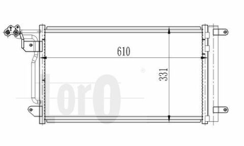 Радиатор кондиционера A1/Polo/Fabia/Rapid 1.0-1.6/1.6D-2.0D 09-