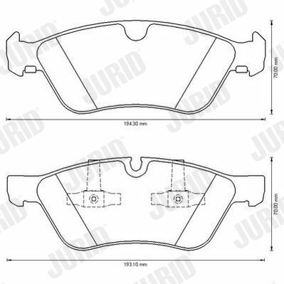 JURID Тормозные колодки пер. DB E211AMG, ML164,GL164, R251 05-