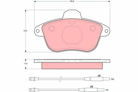 GDB796 TRW - Тормозные колодки для дисков