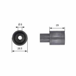 T42051 (7786-21344) Обводной ролик ремня ГРМ GATES POWERGRIP IDLER
