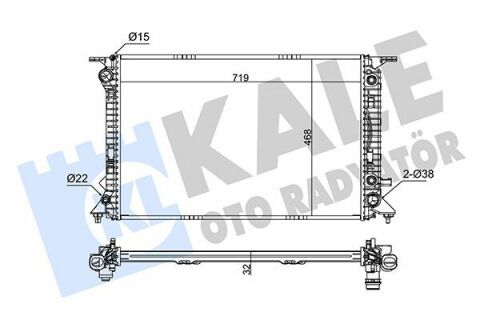 KALE VW Радіатор охолодження Audi Q5 3.0TDI