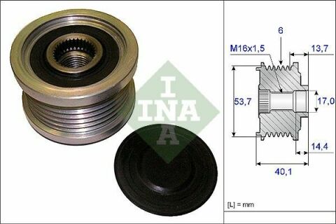 Шків генератора Opel Astra J 1.4-1.6 09-15