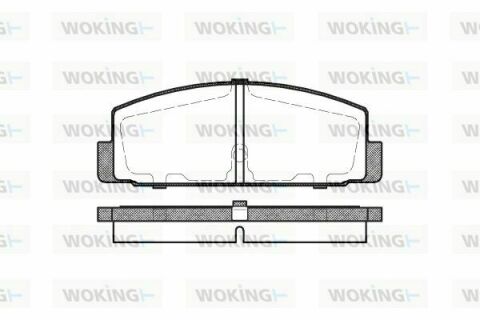 Тормозные колодки зад. Mazda 6/323/626 94-12 (akebono)