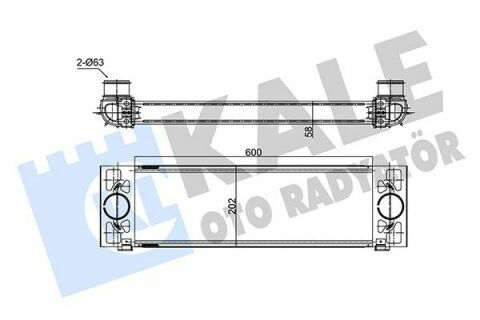 KALE FORD Интеркулер Transit 2.2/3.2TDCi 08-