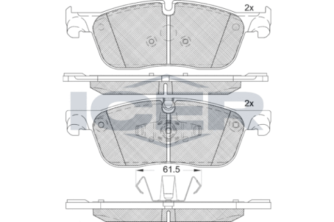 Колодки тормозные (передние) Land Rover Discovery Sport 14-/Range Rover Evoque 11-/Jaguar E-Pace 17-