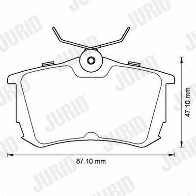 JURID TOYOTA Гальмівні колодки задн. Corolla 1.4/1.9 00-