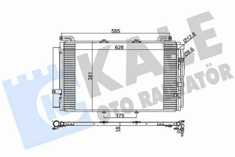 KALE HYUNDAI Радиатор кондиционера Matrix 1.6/1.8 01-