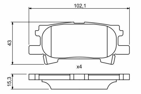 Колодки гальмівні (задні) Lexus RX 03-08