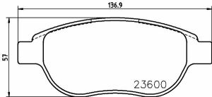 Гальмівні колодки пер. Berlingo/Partner 01-/Doblo 03- (137x57.3x19)