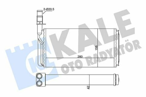 KALE FIAT Радіатор опалення Croma, Alfa Romeo 164, Lancia