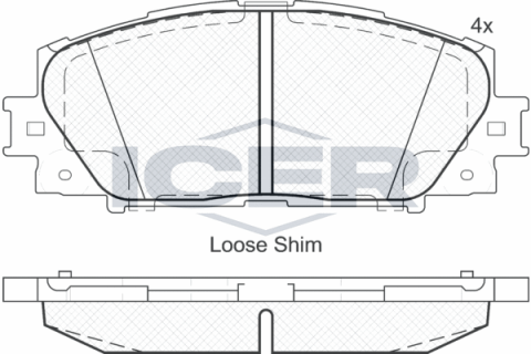 Колодки тормозные (передние) Toyota Corolla 12-/Yaris 05-/Prius 11-/Mazda Familia 18-