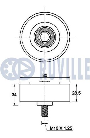 Паразитный ролик land cruiser 3,0d 02-