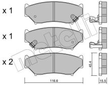 Колодки тормозные (передние) Suzuki Grand Vitara 98-03/Geo Tracker 88-98