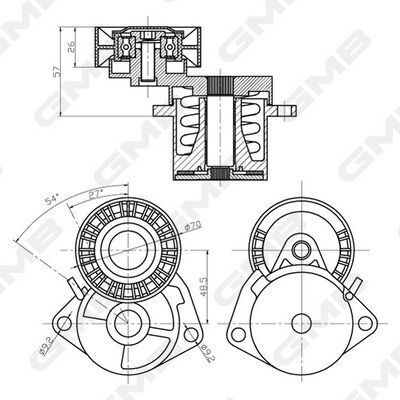 Натяжной ролик с механизмом 316i,318i e36,m43 93- bmw