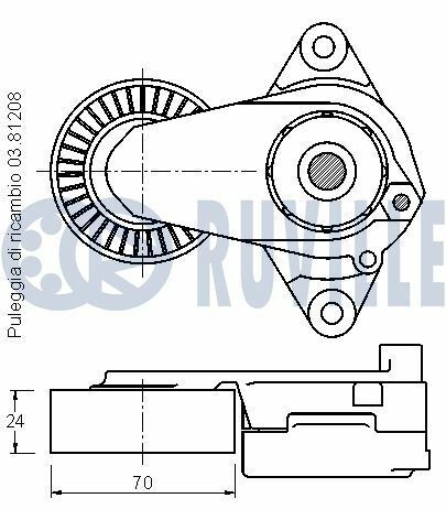 Ролик натяжной yaris, auris