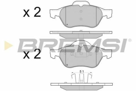 Гальмівні колодки пер. Renault Laguna 01-(ATE) (156,3x68,8x18)