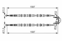 Трос ручного гальма Astra G 04-OPEL