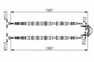 Трос ручного тормоза Astra G 04-OPEL