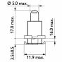 24029CP (PHILIPS) BAX 8,5d/2 Желтый 24В 1,2Вт B8,5d/2, фото 3 - интернет-магазин Auto-Mechanic