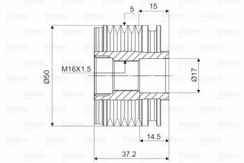 VALEO DB Шків генератора W168/W169/W245